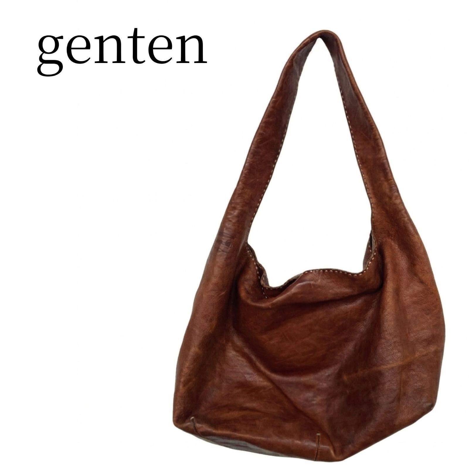 genten ゲンテン ショルダーバッグ ブラウン 茶色 ワンショルダー 