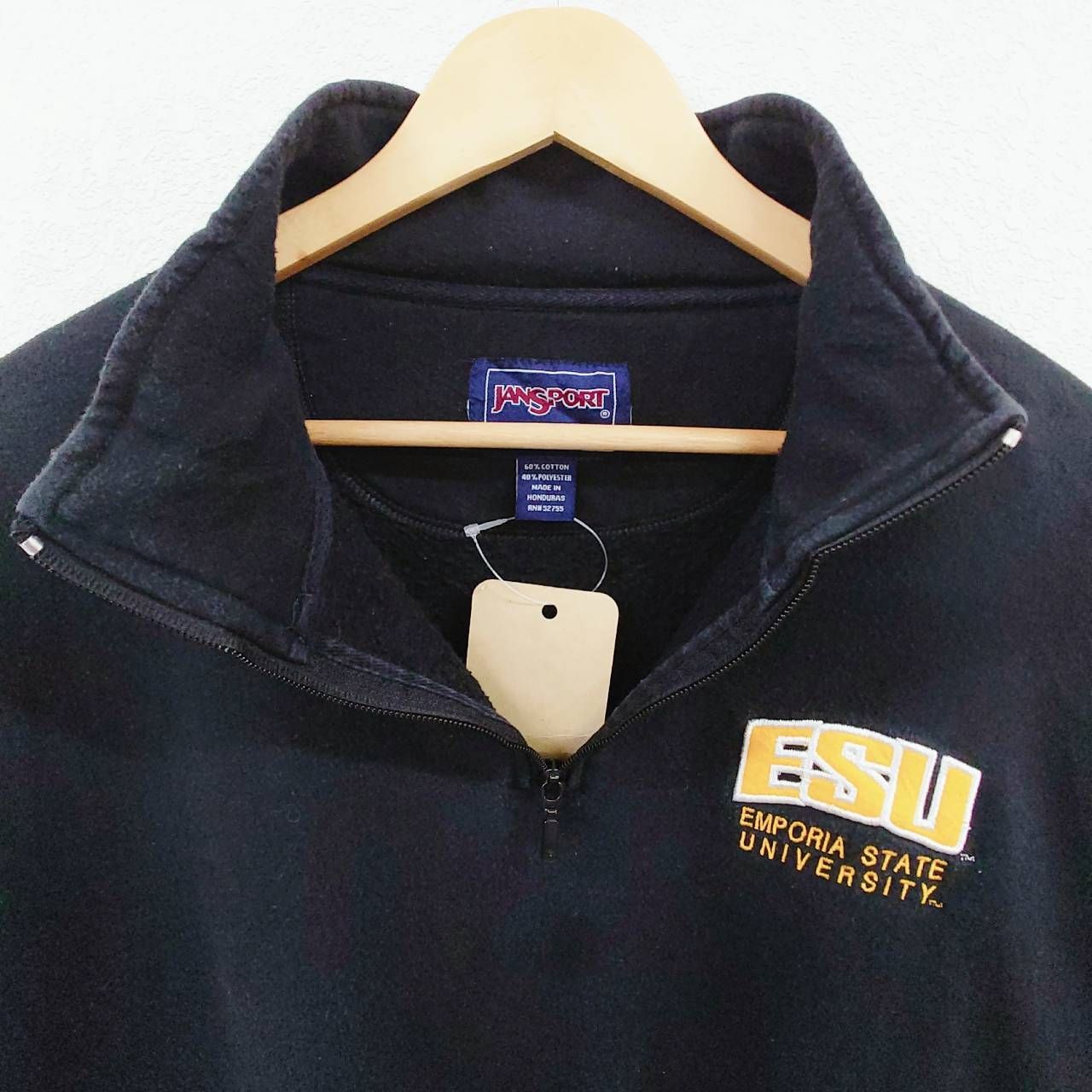 JANSPORT ジャンスポーツ ハーフジップ スウェット XL ブラック ESU 