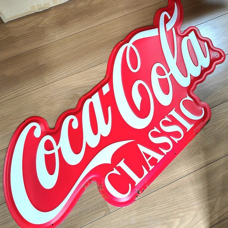 ブリキ看板 コカコーラ クラシック ロゴ 正規ライセンス品 おしゃれ