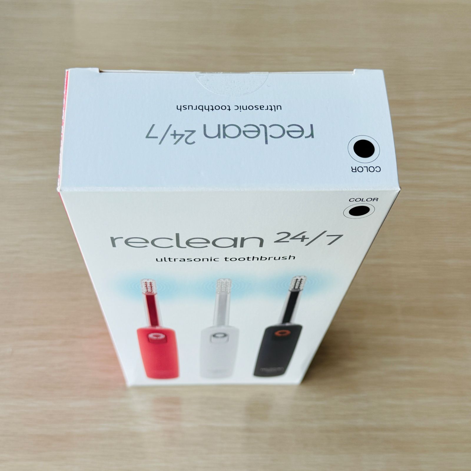 リクリーン reclean 24/7 パルス式超音波歯ブラシ 本体セット ブラック 