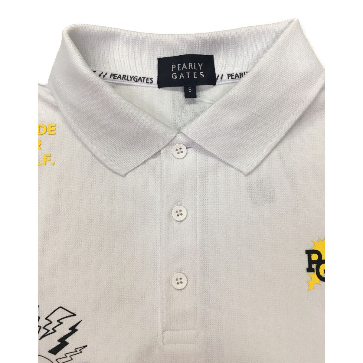中古 メンズ パーリーゲイツ PEARLY GATES 半袖ポロシャツ 5(L) 白