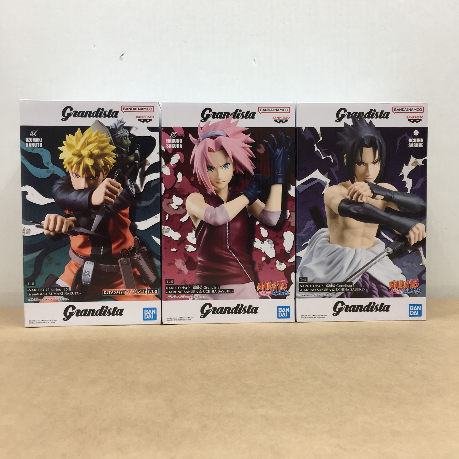 未開封 NARUTO シリーズ Grandista ナルト サクラ サスケ フィギュア 3 