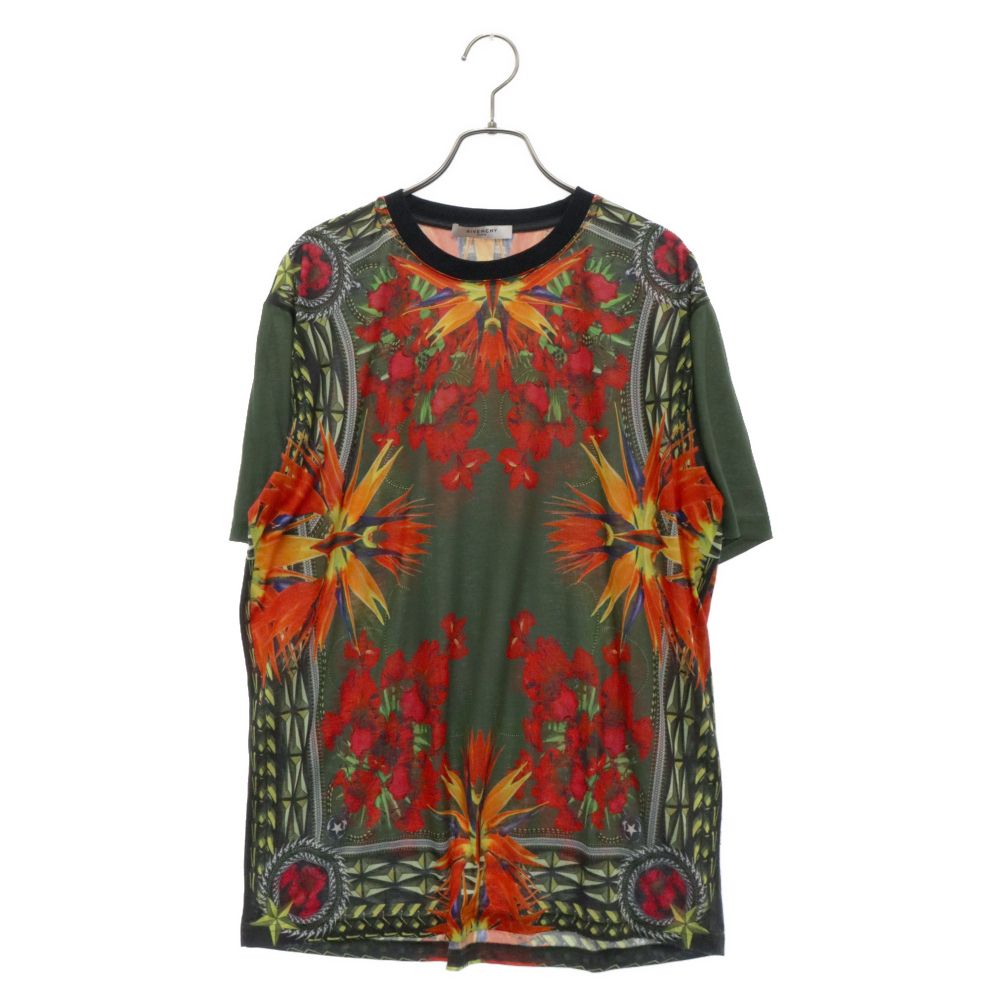 美品　総柄　GIVENCHY カットソー46 Givenchy Star Neckline Floral Print T-Shirt M Medium Cuban