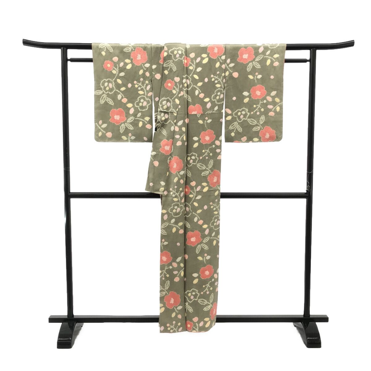 小紋/絞り/モスグリーン/未使用品/適応身長154～161㎝/12651 小紋/絞り 