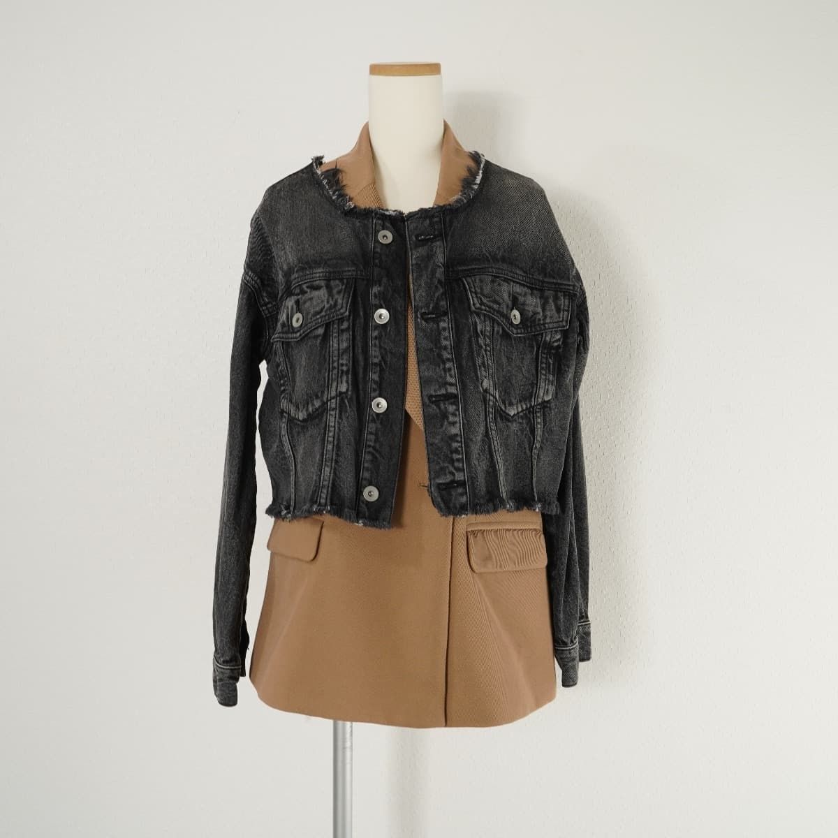 AMERI VEST LAYERED DENIM JACKET Ameri VINTAGE VEST LAYERED DENIM