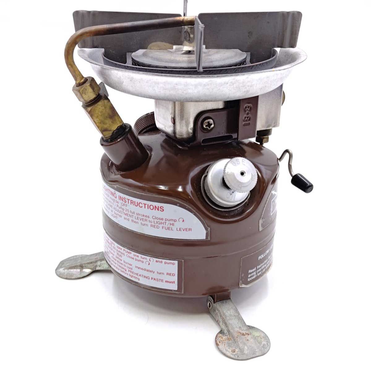 コールマン 400-499 PEAK１ピーク1 ガソリンストーブ 1981年8月製 Coleman シングルバーナー キャニスター缶(576-960)付 コールマン 400-499 PEAK1ピーク1 ガソリンストーブ 1981年8月製