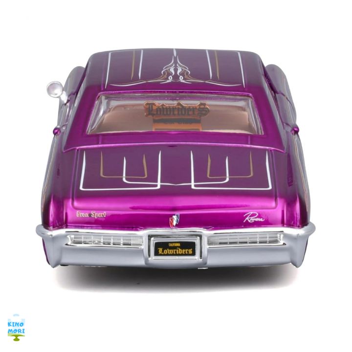 1965 ビュイック・リビエラ - パープル Maisto 1:26 ビュイック リビエラ 1965 パープル ローライダーカスタム