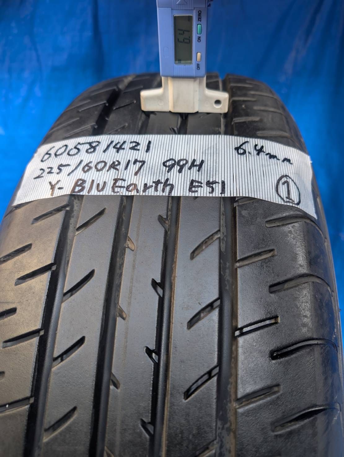 6058）225/60R17 99H YOKOHAMA BluEarth E51 2021年製 1本 中古品 