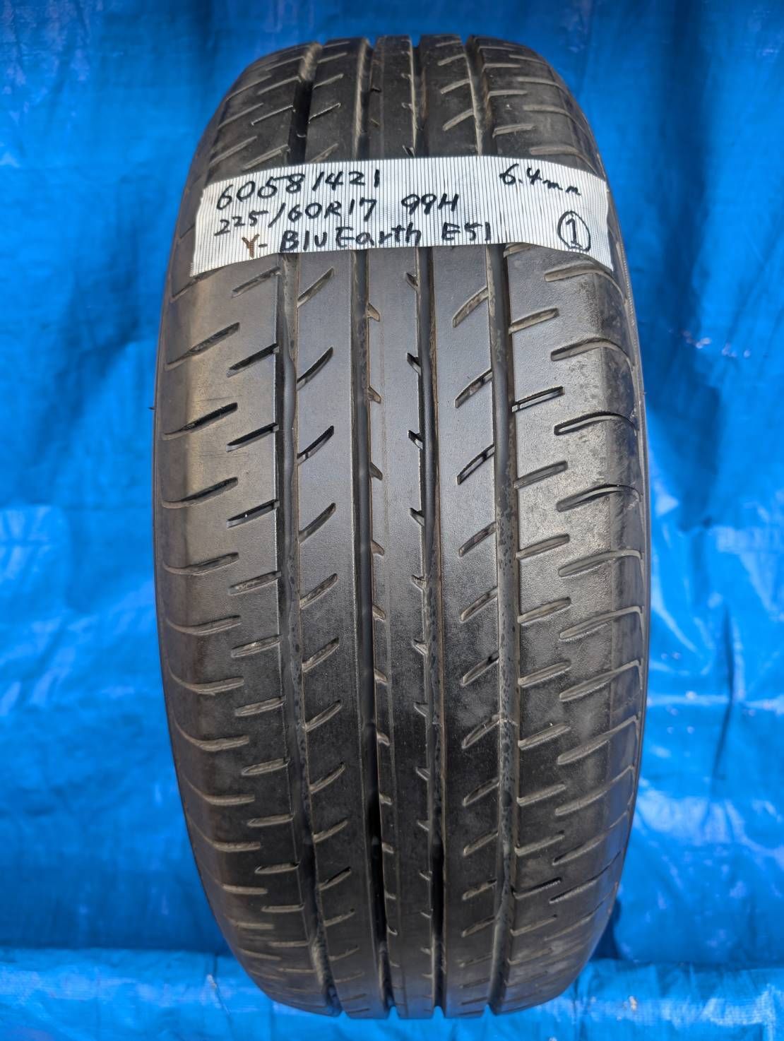 6058）225/60R17 99H YOKOHAMA BluEarth E51 2021年製 1本 中古品 