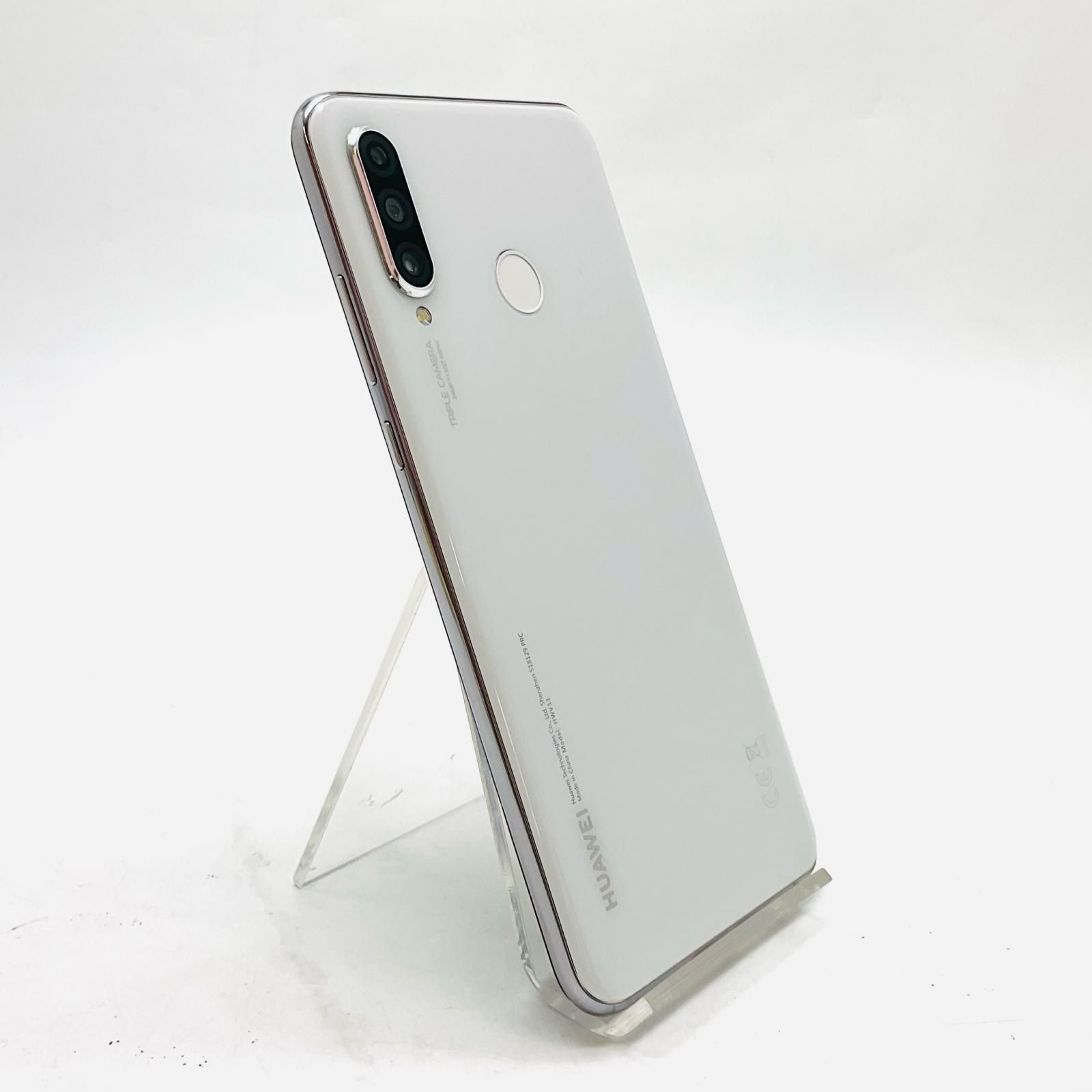 HUAWEI P30 lite 128GB パールホワイト HWV33 美品 - メルカリ