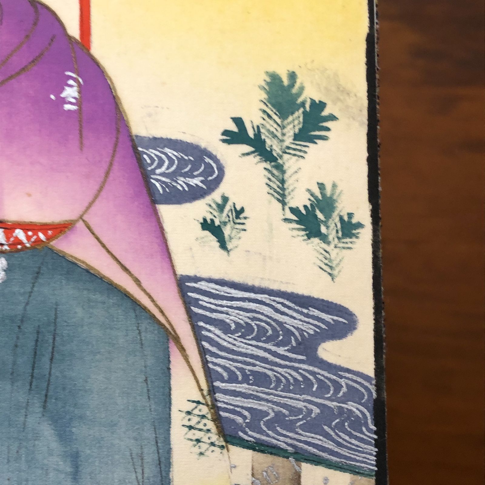 版画 春画 12枚 絵巻物 [B24638] 肉筆絹本着色 春画折本 16面1冊 ☆春画/浮世絵/秘画/艶本/江戸文化