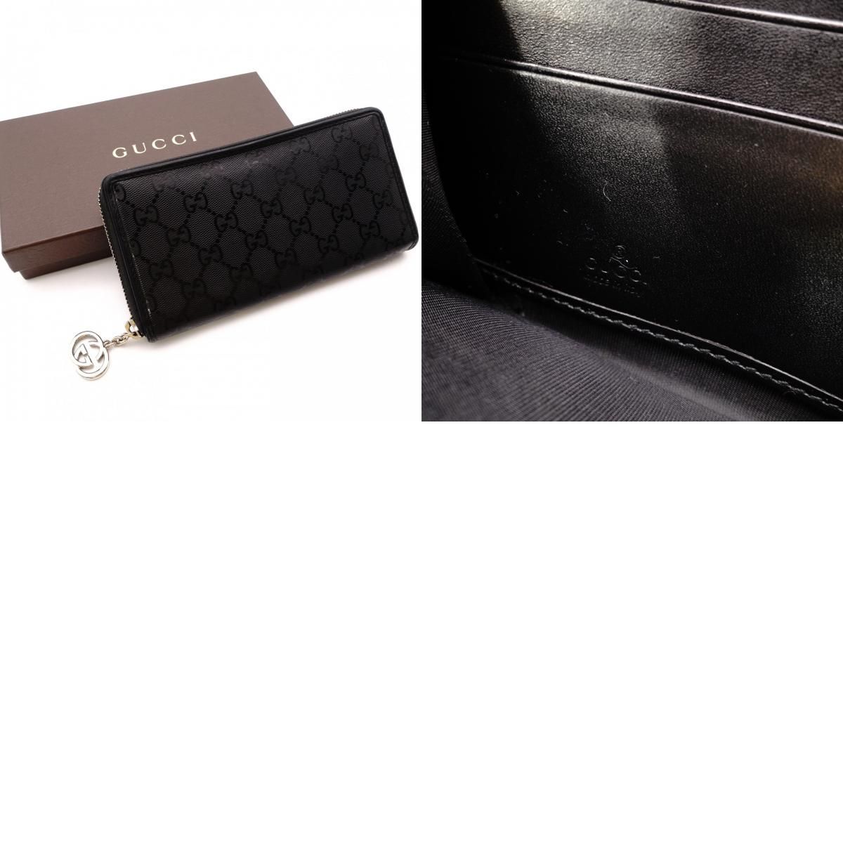 GUCCI グッチ インプリメ 長財布 レザー ブラック メンズ 箱付き ロゴ 