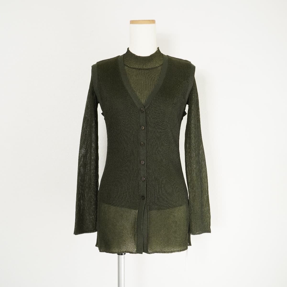 未使用 Ameri アメリ VEST LAYERED RIB KNIT ベスト レイヤード 