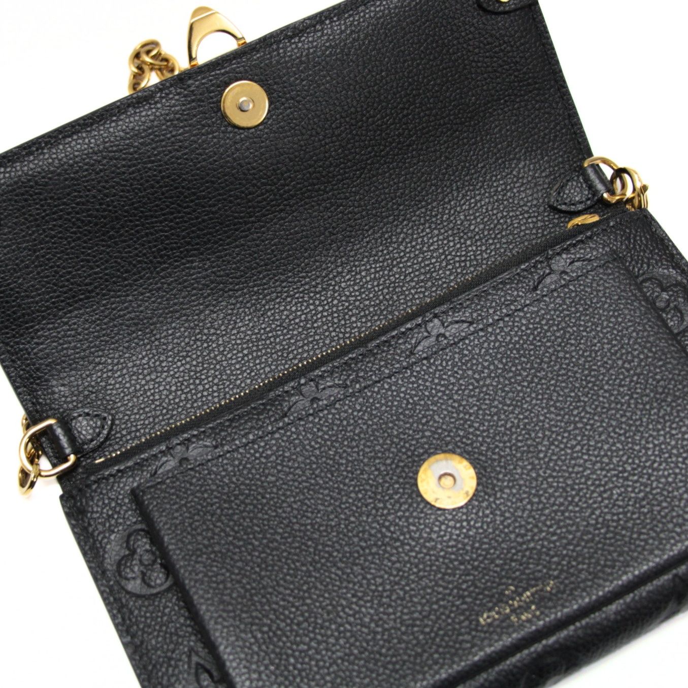 ルイヴィトン Louis Vuitton ポルトフォイユ・ヴァヴァン チェーンウォレット モノグラムアンプラント 黒 M67839 【74385】 LOUIS VUITTON - ルイヴィトン Louis Vuitton ポルトフォイユ