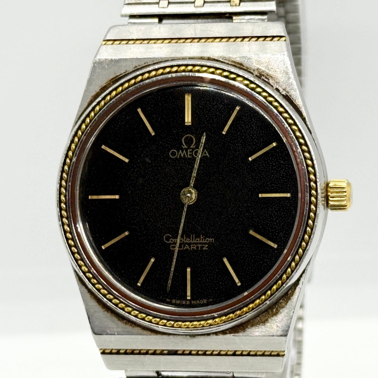 OMEGA オメガ コンステレーション ブラック QZ ボーイズ 195.0007 系