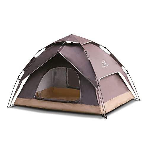 [Sign Kingdom] One Touch Tent, 4 Person Waterproof Camping Tent, Pop Up Tent, South Light Tent, Easy Setup, Windproof, Waterproof, Breathable, Multifunctional, Lightweight, Cherry Blossom Viewing, Disaster Prevention, Mountaineering, Fishing, Storage Bag Included, Camping Outdoor Tent 0f453f32