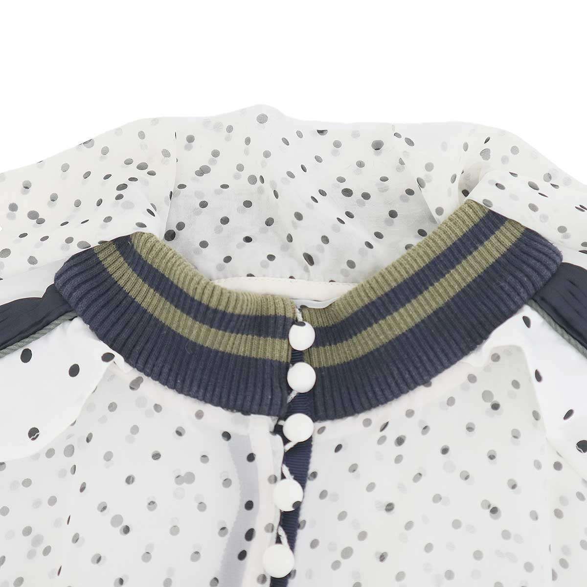 sacai サカイ 19SS ポルカドットプリーツシフォンワンピース 19-04317 