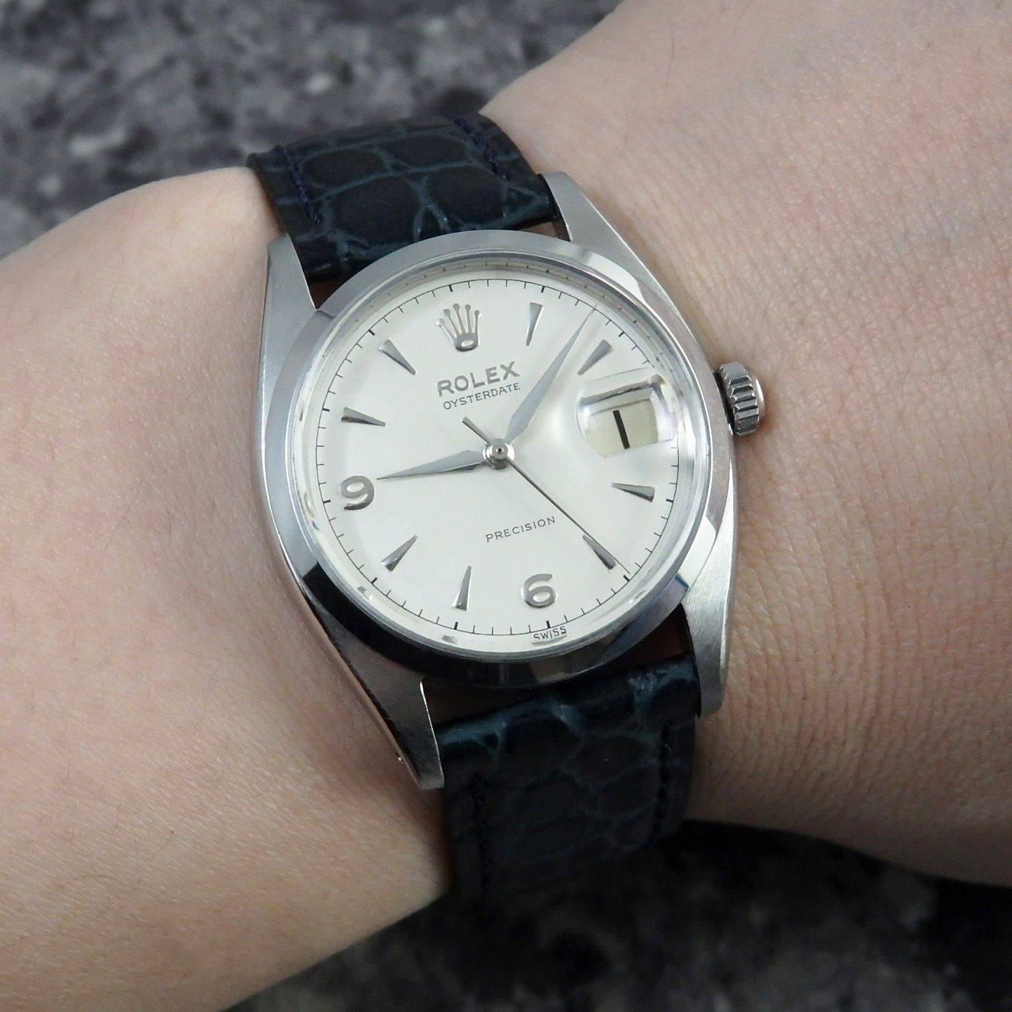 ROLEX オイスターデイト Ref.6494 赤黒カレンダー 手巻き ロレックス 