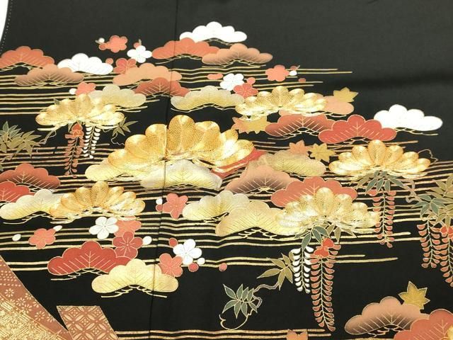 平和屋着物●長襦袢　無双仕立て　刺繍　風景松竹梅文　女郎花色　金糸　正絹　逸品　CABB0214gh 楽天市場】平和屋本店○極上 京都 染の聚楽 泰三 訪問着・長襦袢(無双