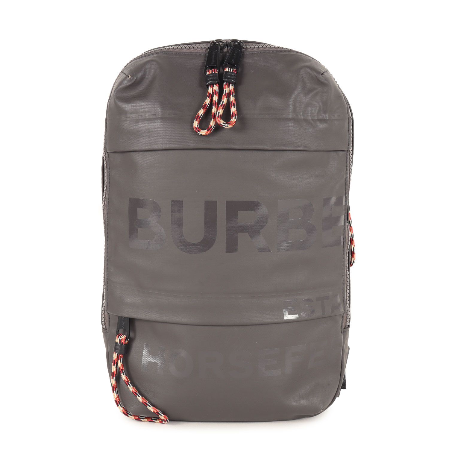 BURBERRY バーバリー バッグ | リカルド・ティッシ期 | 21AW ホースフェリー ロゴ ナイロン ボディバッグ (Horseferry Print Nylon Sonny Bum Bag) | グレー | ブランド カバン【メンズ】【中古】 BURBERRY バーバリー バッグ | リカルド・ティッシ期 | 21AW ホース
