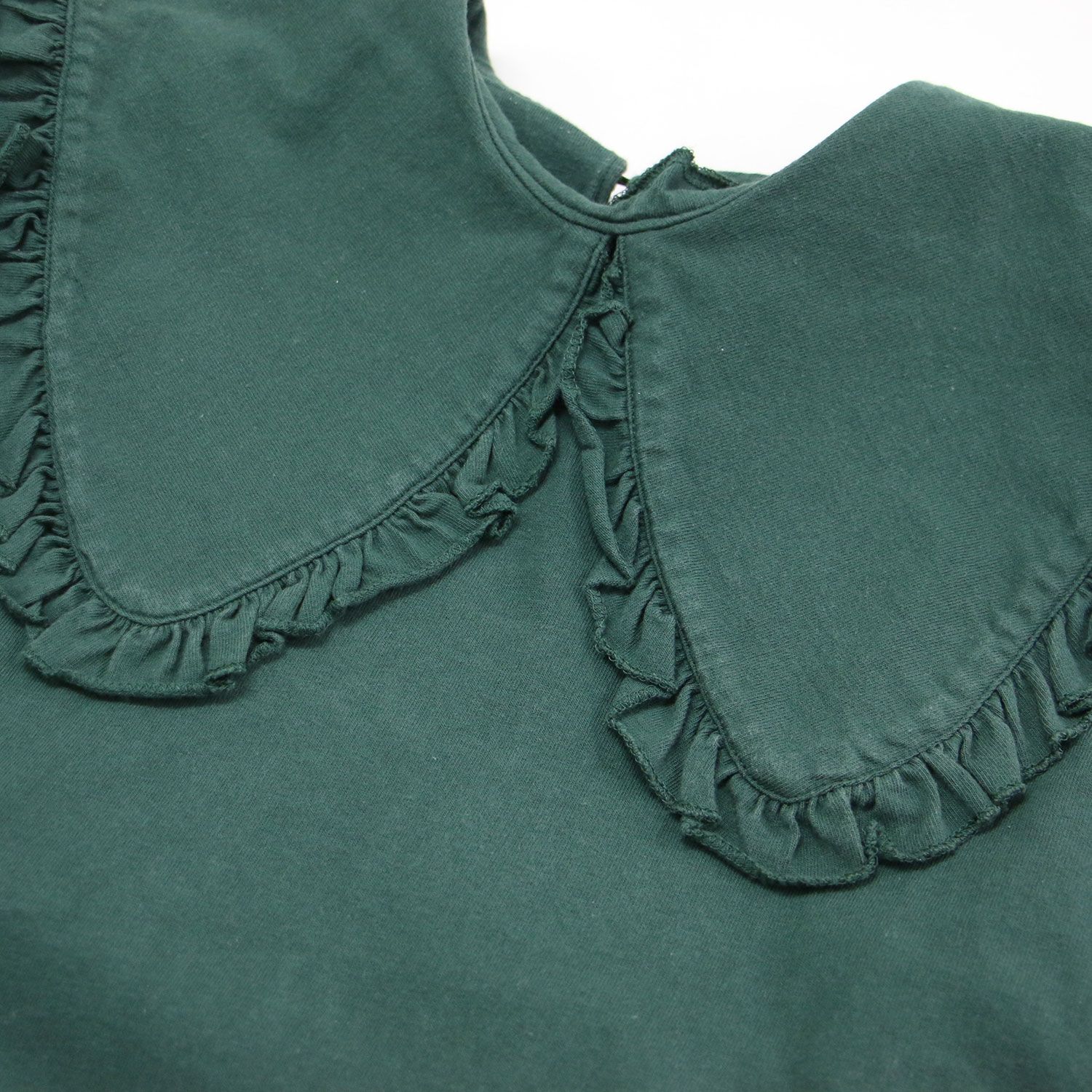 HOLIDAY ホリデイ カットソー グリーン サイズ:FREE | 21春夏 ピーターパンカラー ノースリーブ カットソー / SUPER FINE DRY PURITAN COLLAR BLOUSE ブラウス フリル コットン | トップス【レディース】【中古】 HOLIDAY ホリデイ カットソー グリーン サイズ:FREE | 21春夏 ピーター