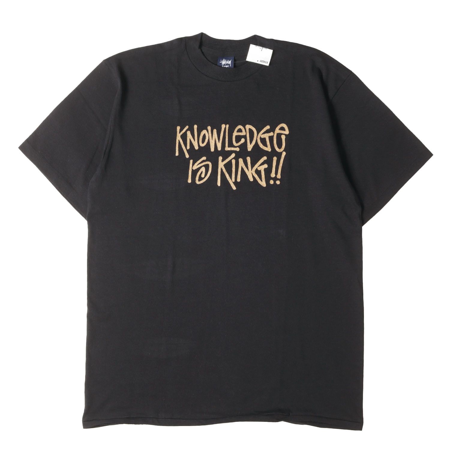 90s old stussy ショーンフォントロゴ Tシャツ ブラック Lサイズ 新品】STUSSY ステューシー Tシャツ ブラック 黒 サイズ:L | 00s