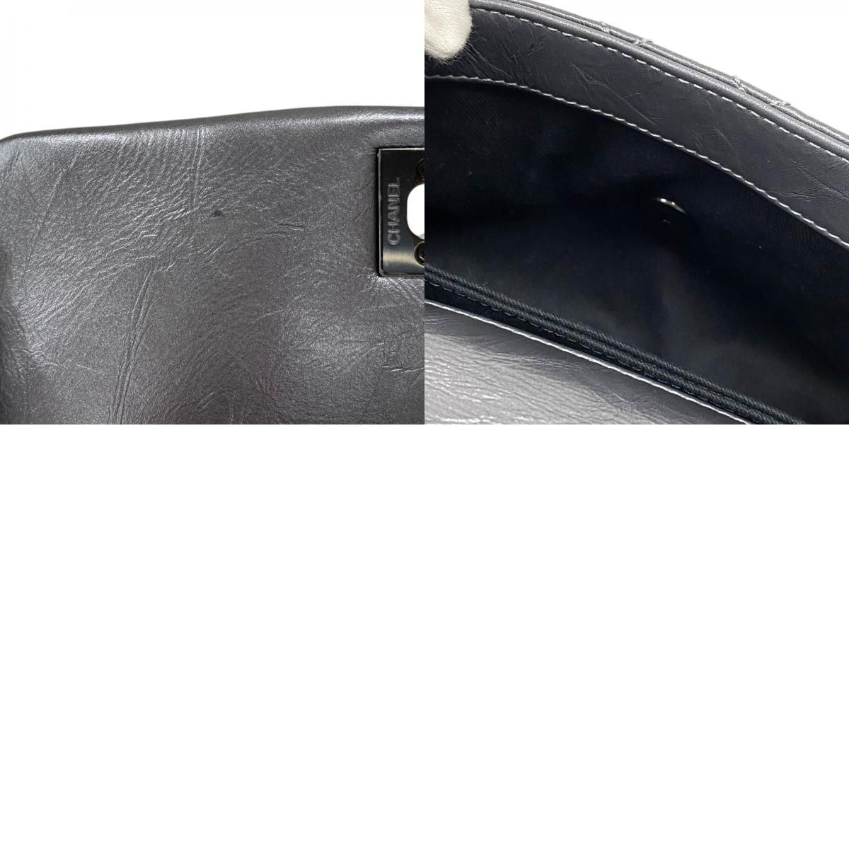 シャネル CHANEL ココハンドルXS A92990 メタリックシルバー ブラック 
