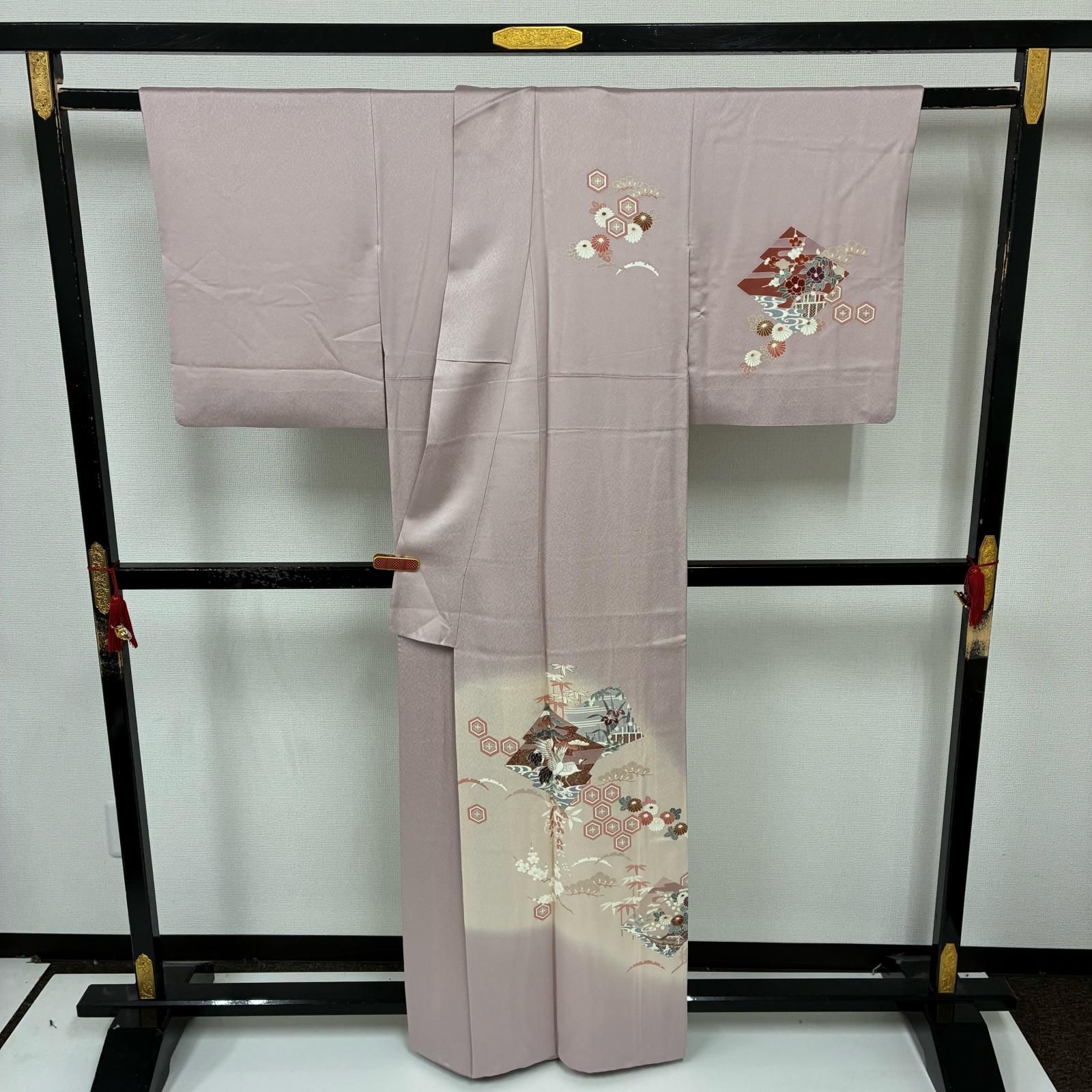 付下げ 金彩 友禅 上品な染め 紋無し 正絹 着物 MK-6519 - メルカリ