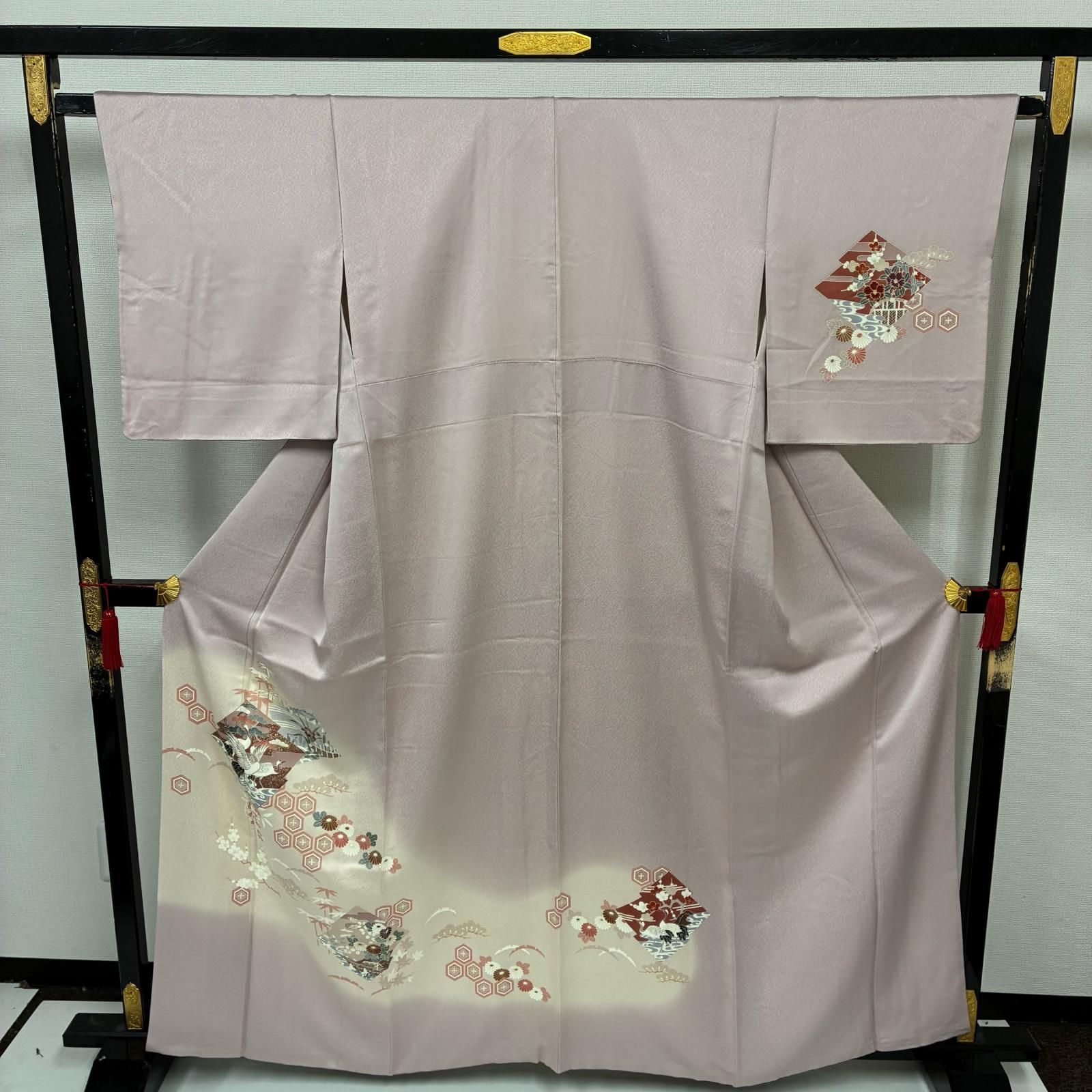 付下げ 金彩 友禅 上品な染め 紋無し 正絹 着物 MK-6519 - メルカリ