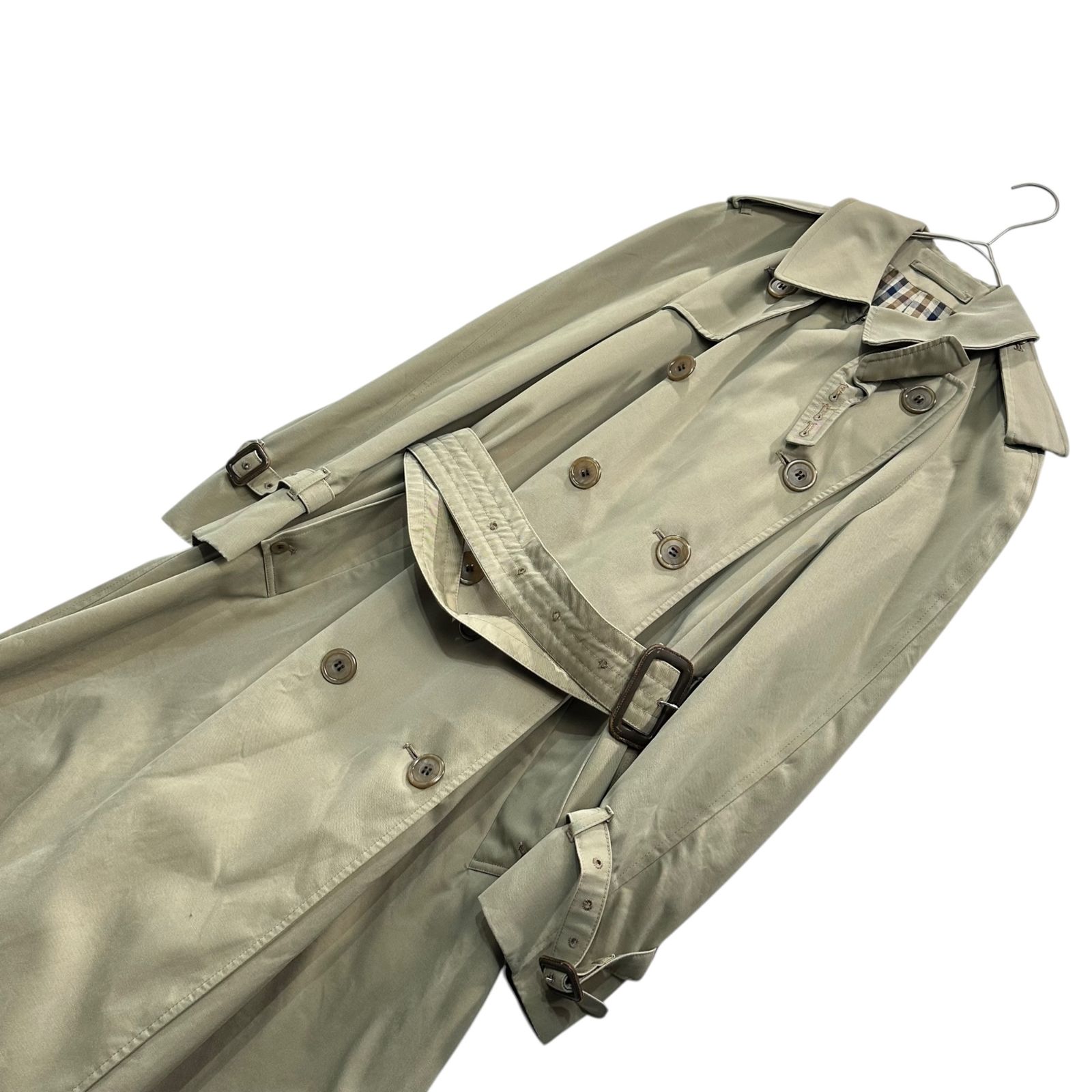 Aquascutum(アクアスキュータム) 80's England made Aqua 5 Trench