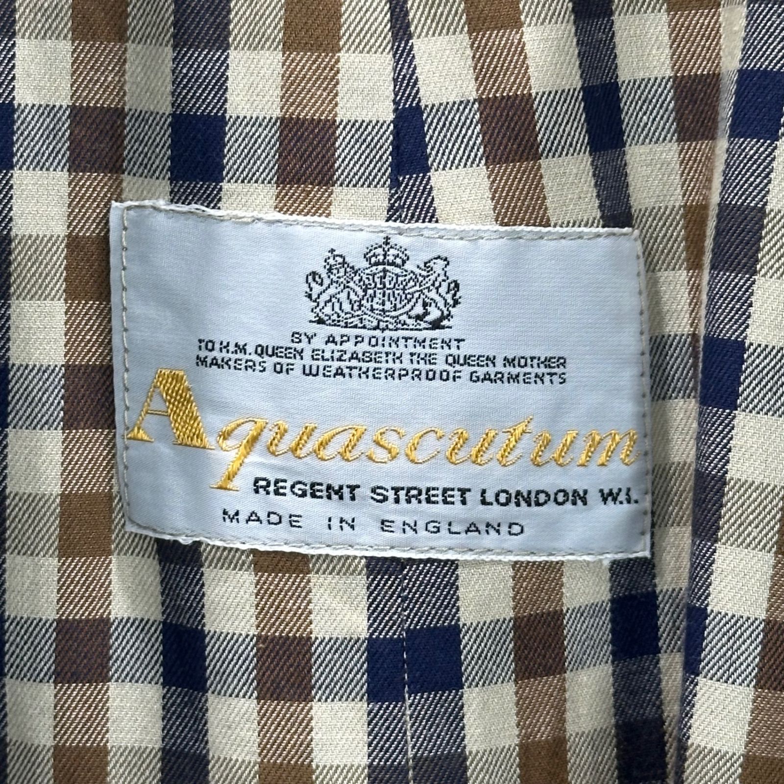 Aquascutum(アクアスキュータム) 80's England made Aqua 5 Trench