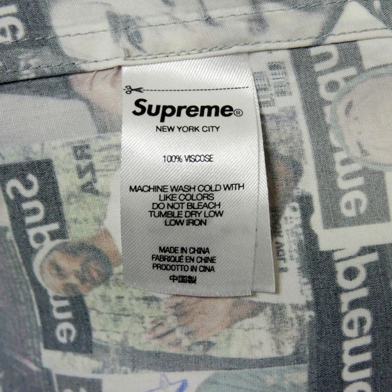 Supreme 国内正規 23SS Magazine S/S Shirt マガジン柄 レーヨン半袖