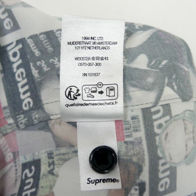 Supreme 国内正規 23SS Magazine S/S Shirt マガジン柄 レーヨン半袖