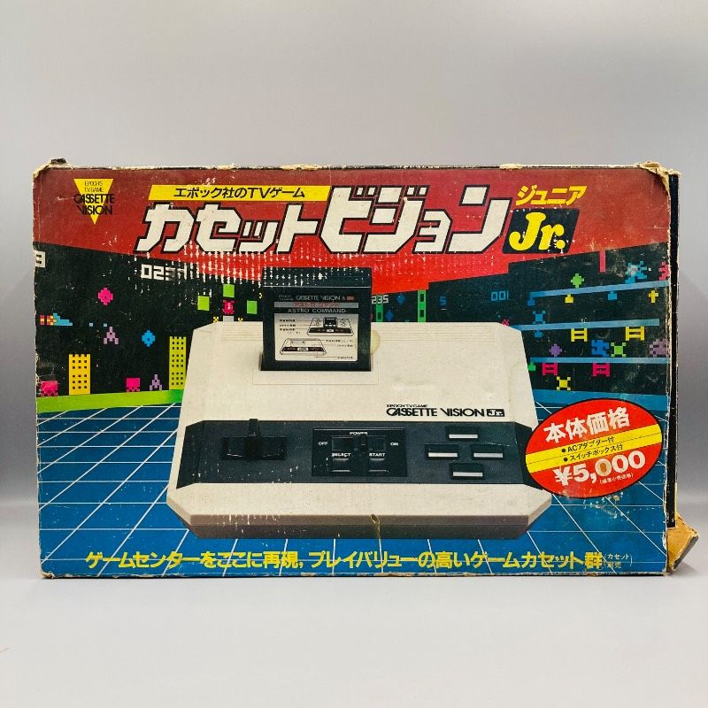 カセットビジョンジュニア　パクパクモンスター付 動作未確認】【箱/ソフト2本/印刷物付き】エポック カセットビジョンJr