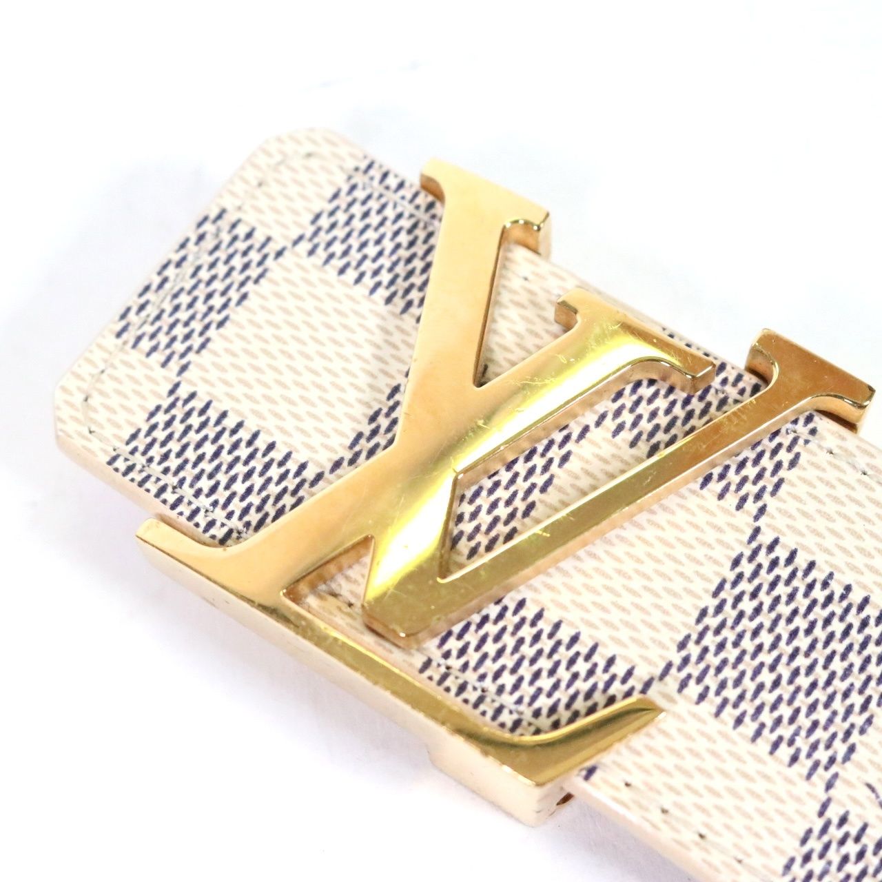 中古B】メンズ90/36 ルイヴィトン ベルト サンチュール LV イニシャル