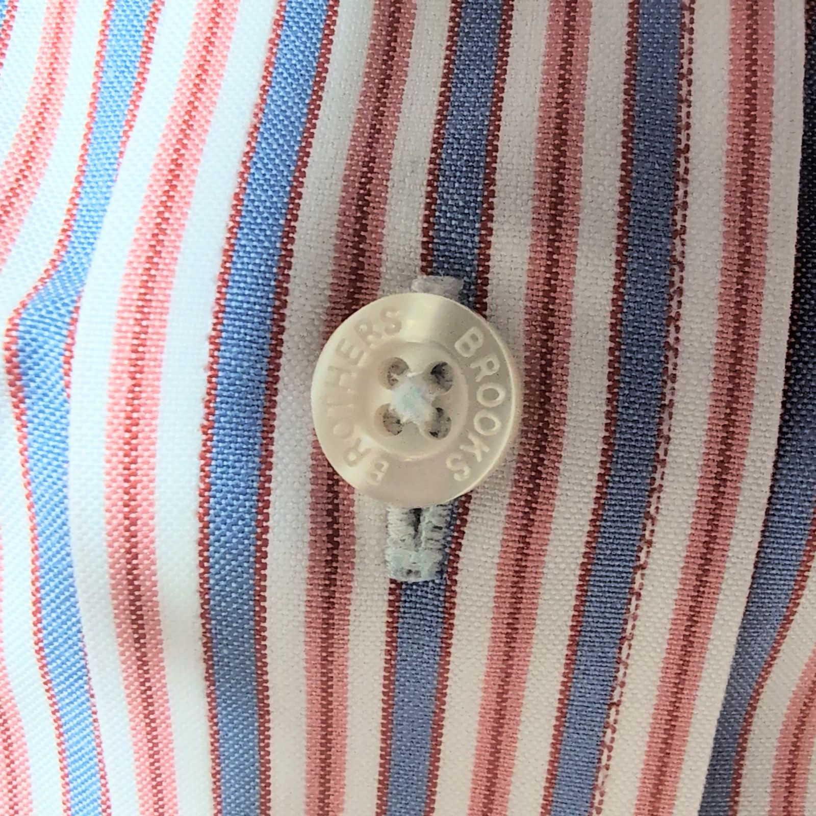 Brooks Brothers ポロシャツ Mサイズ 長袖シャツ ストライプ ピンク