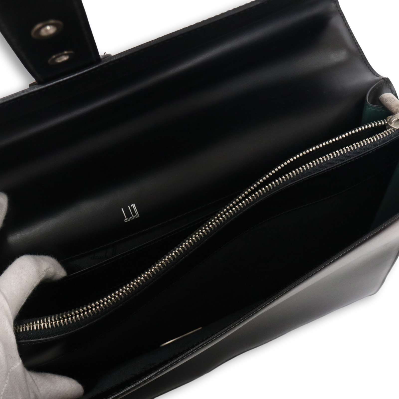 ダンヒル　レザー ビジネスバッグ 黒 Dunhill ダンヒル 牛革☆ 高級 レザー コンフィデンシャル ビジネス
