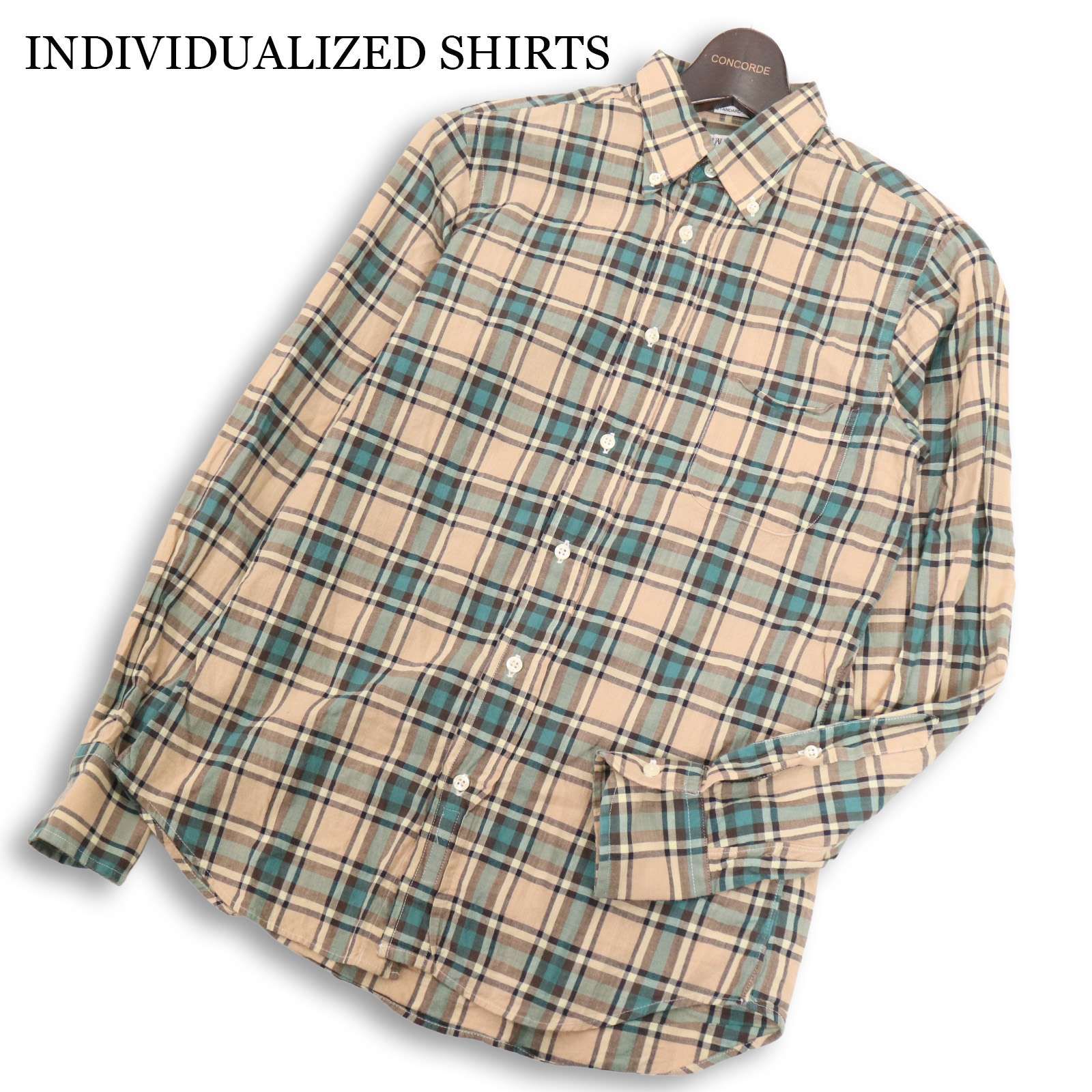 INDIVIDUALIZED SHIRTS インディビジュアライズドシャツ 長袖 チェック 