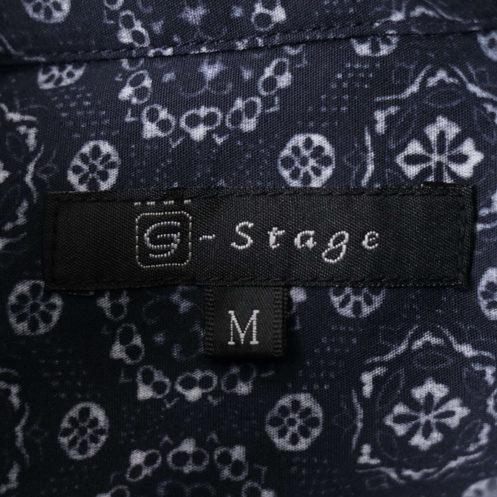 新品未使用◇G-STAGE ジーステージ 総柄 ボタンダウン BD 半袖シャツ 
