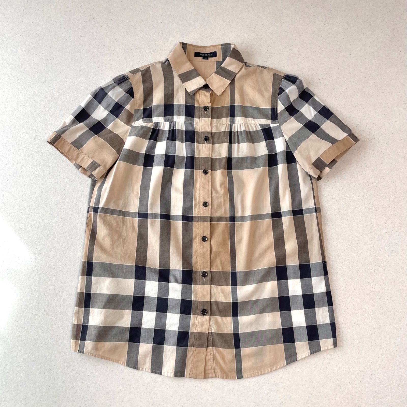 Burberry バーバリーロンドン メガチェック イングランド製 シャツ 七