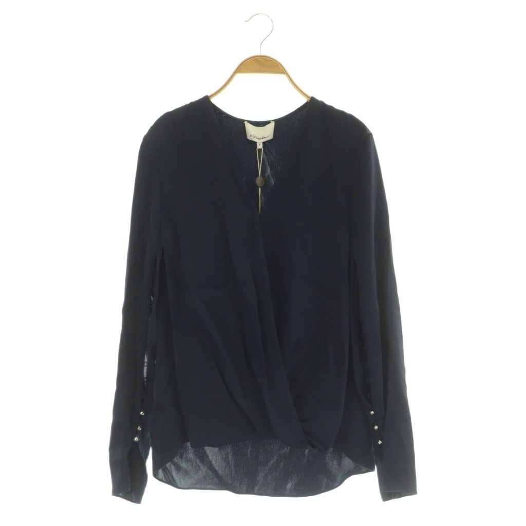 3.1 フィリップリム EMBELLISHED LS SATIN BLOUSE 3.1 フィリップリム EMBELLISHED LS SATIN BLOUSE 【公式通販】