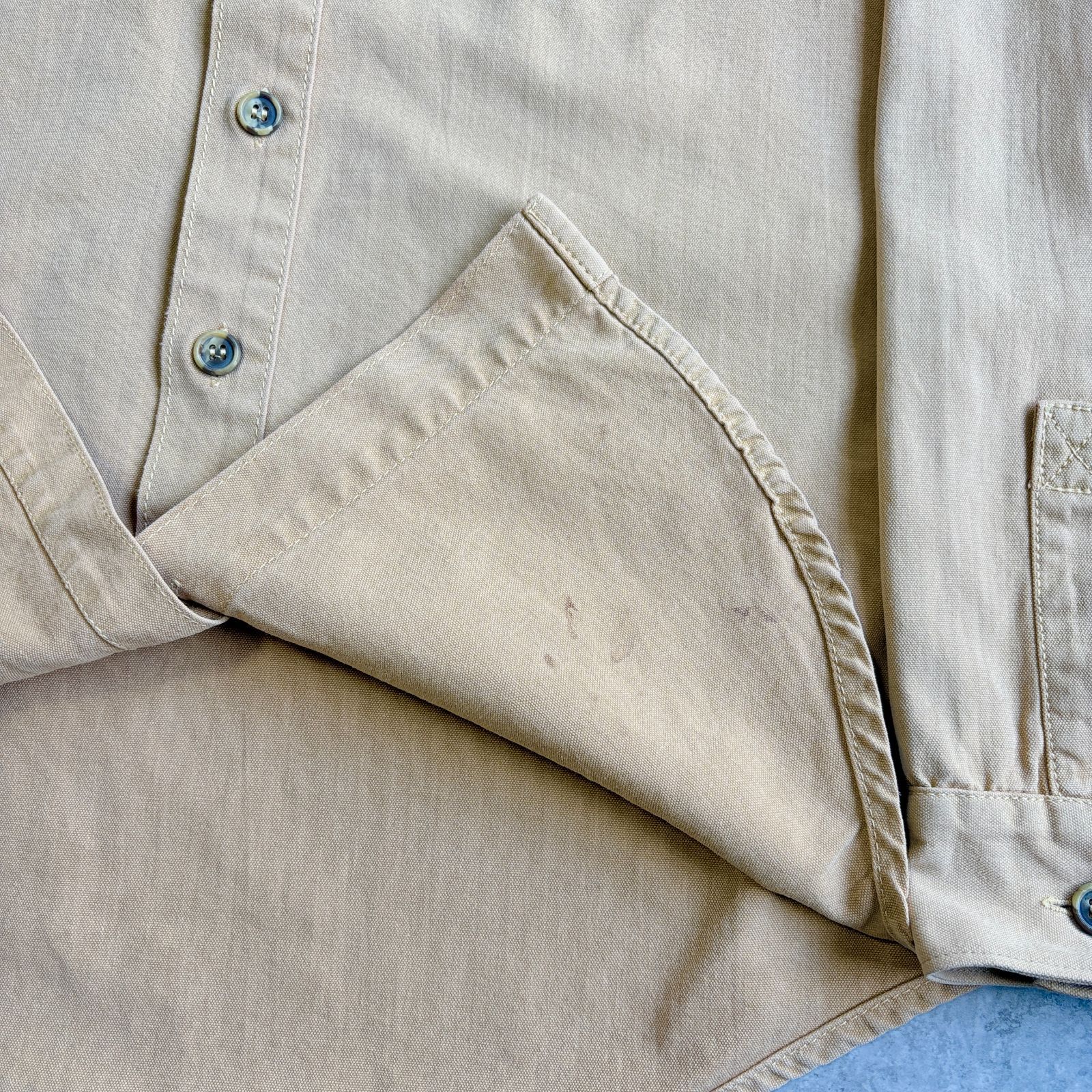 70s patagonia Cotton Duck Long sleeve Shirt 【 Overdye 