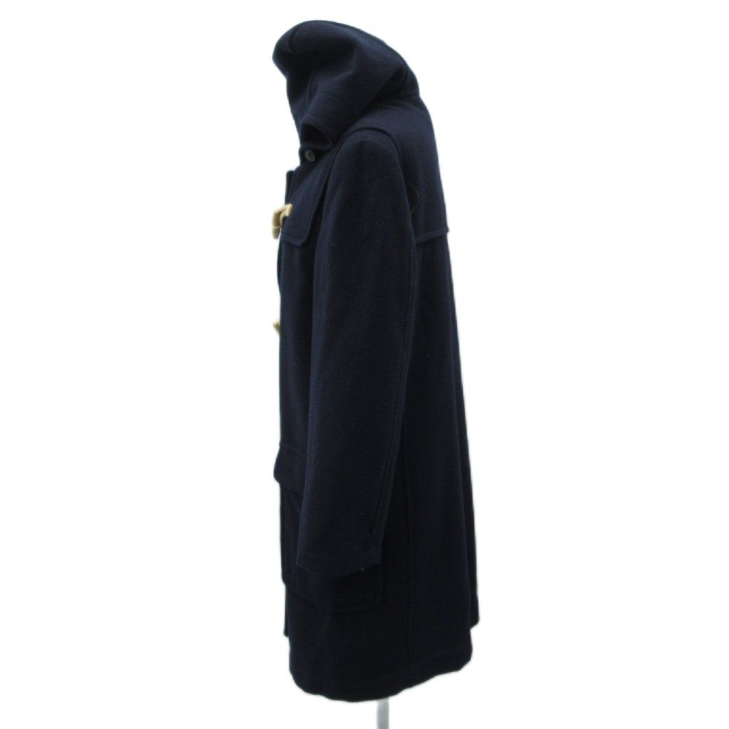 イネド INED ウール ダッフル ロング コート 紺 ネイビー 2