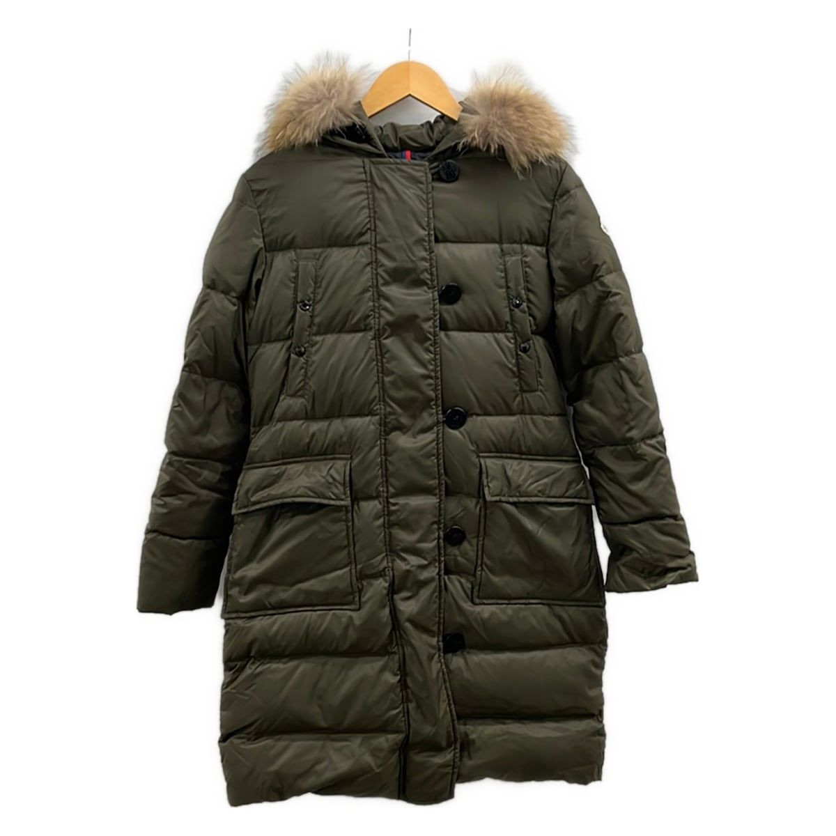 MONCLER(モンクレール) ダウンコート サイズ0 XS レディース - カーキ 