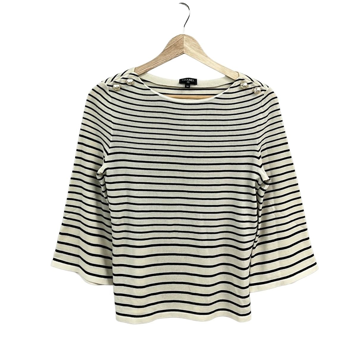 シャネル 七分袖セーター サイズ34 S美品 CHANEL - シャネル 七分袖セーター サイズ34 S美品 の通販 by ブラン