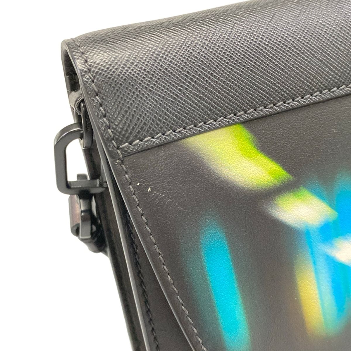 PRADA(プラダ) ショルダーバッグ エレクトラ 1BD120 黒×ブルー