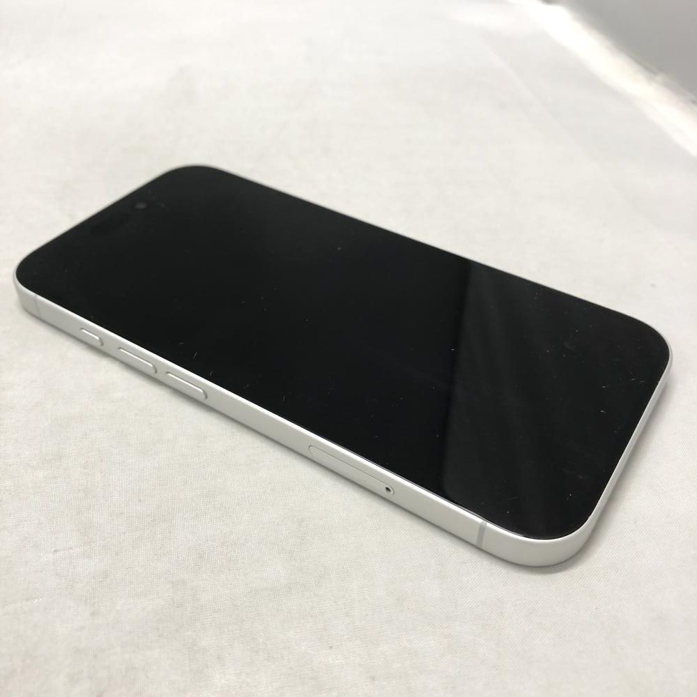 中古iPhone 16 128GB ホワイト SIMフリー 画面傷あり - メルカリ