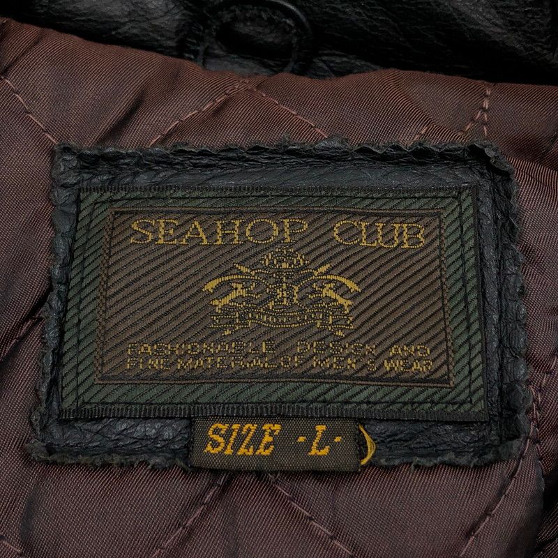 中古品】SEAHOP CLUB シーホップクラブ 90S COWHIDE LEATHER JACKET 90