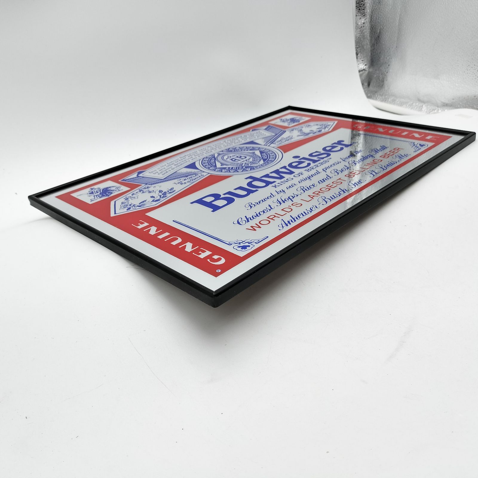Budweiser パブミラー ヴィンテージ 30cm バドワイザー 鏡 ヴィンテージ パブミラー 鏡 バドワイザー -通販-ローズボール