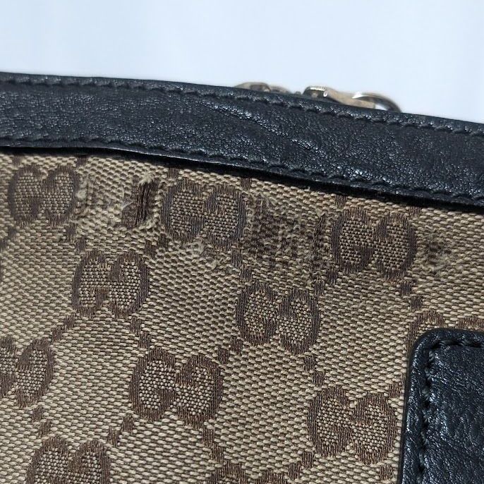 美品 グッチ GGキャンバス 2way ハンドバッグ ショルダーバッグ